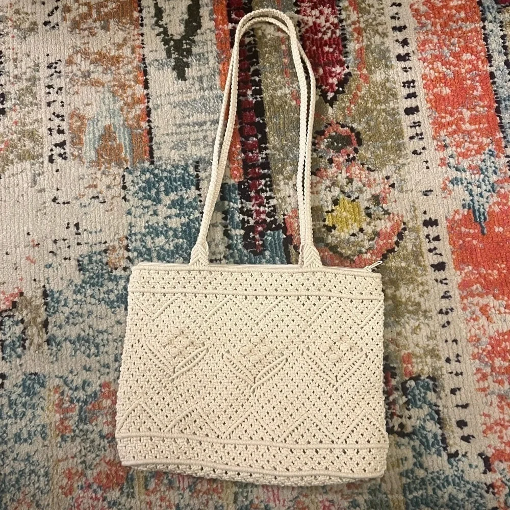 Macrame shoulder bag womens new without tags